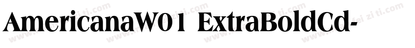 AmericanaW01 ExtraBoldCd字体转换